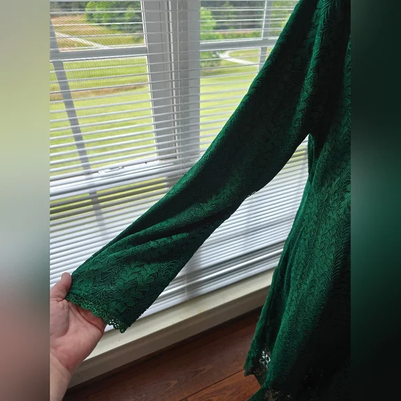 Shein Emerald Lace Maxi Dress - Picture 3 of 5